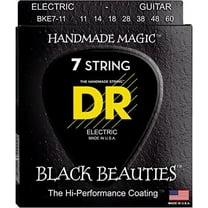 DR Strings BLACK BEAUTIES Black Coated Heavy 7-String Electric Guitar Strings (11-60)