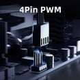 thumbnail image 4 of ID-cooling 80mm PWM 800-3000rpm mini ITX black pc case fan ultra-thin 10mm thickness temperature controlled cooling ventilator, 4 of 7