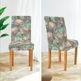 thumbnail image 3 of Yayeee 2 Pack Dining Chair Covers Stretch Parson Chairs Slipcovers Seat Protector, Colorful Water Lilies Pattern, 3 of 6