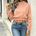 thumbnail image 6 of Cropped Sweatshirt for Women Trendy Casual Mock Neck Oversized Long Sleeve Warm 2026 Fall Fashion Outfits, 6 of 6
