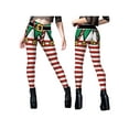 thumbnail image 4 of Seyurigaoka Christmas Leggings for Women Striped/Bear/Tree Print High Waisted Plus Size Ugly Christmas Holiday Party Tights Yoga Skinny Pants, 4 of 6