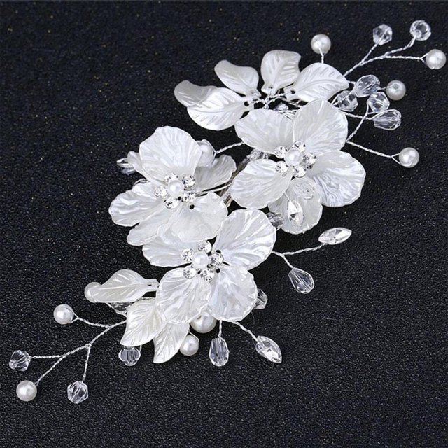 Horquillas para el pelo para boda, accesorios decorativos para fiestas, novedosos, ligeros, regalo para fiestas, pinzas para el pelo, para Alambre de plata blanco