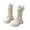 White, variant on Girls Lace Up Riding Boots Mid Calf Combat Boots Punk Goth Waterproof Boots (White 10.5-11 Years)