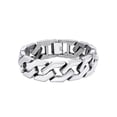 thumbnail image 1 of Pulsera de cadena cubana PROSTEEL 16 mm para hombres Acero inoxidable Hip Pop 7.4 pulgadas, 1 of 8