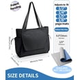 thumbnail image 4 of Yoga Bags for Women Yoga Mat Bag Carrier Carryall Tote with with Hook-and-loop, Pilates Shoulder for Travel Beach Gym Office Workout, Black, 4 of 11