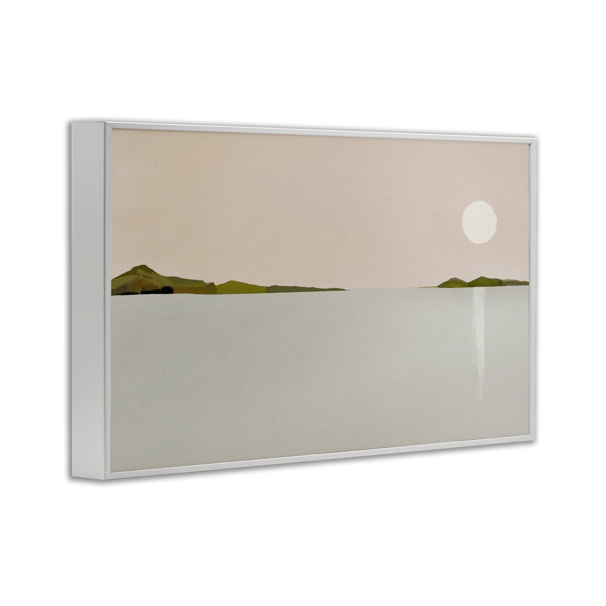 Stupell Industries Morning Has Spoken Landscape Painting White Framed Art Print Wall Art, 24 x 16