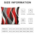 thumbnail image 5 of COMIO Geometric Striped Throw Pillow Covers, Geometry Red Black Grey Stripes Pillow Covers for Sofa Couch, Colorful Lines Cushion Covers, Modern Abstract Art Decorative Square Pillow Cases, 5 of 5
