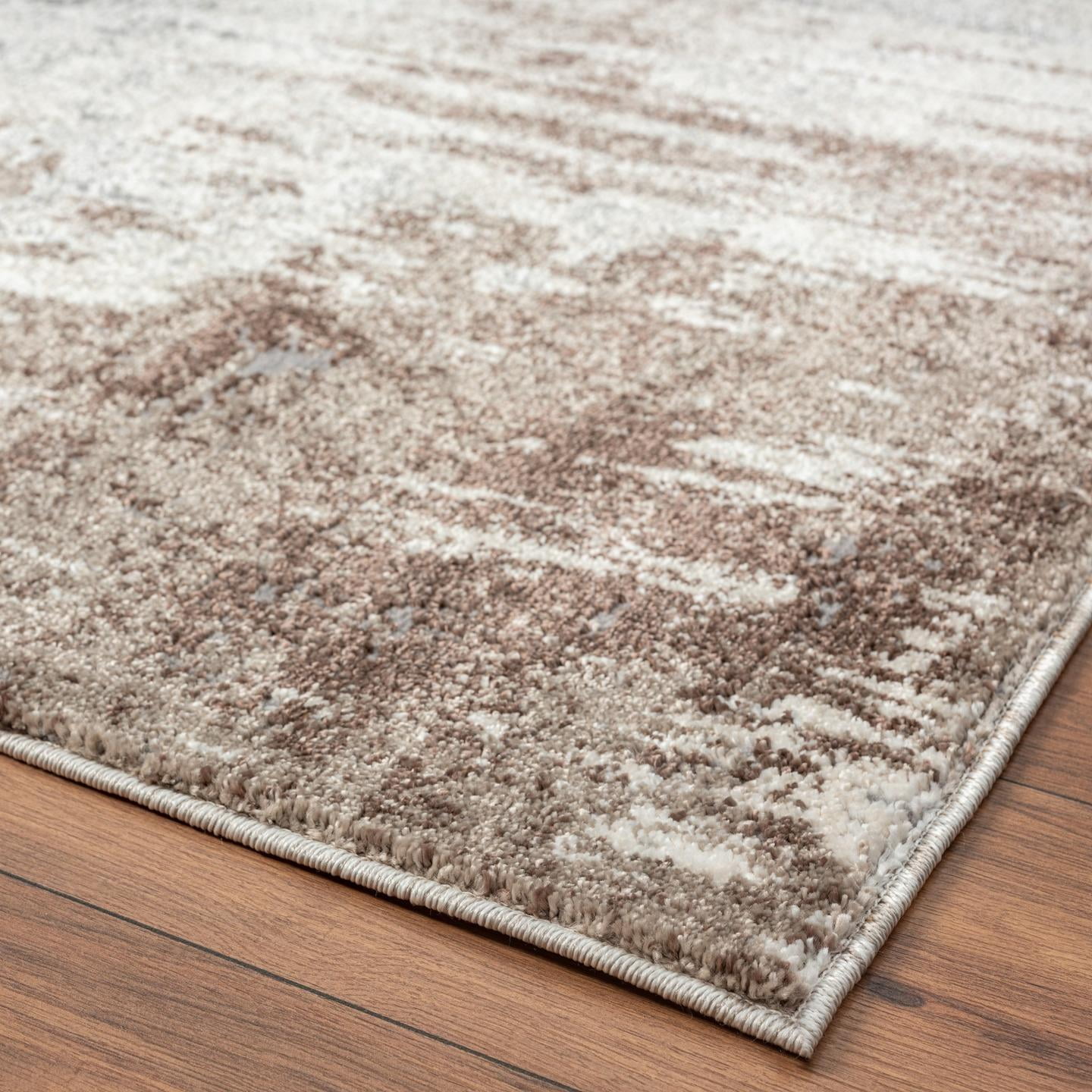 Luxe Weavers Euston Collection Abstract Area Rug 7680 Brown 5x7
