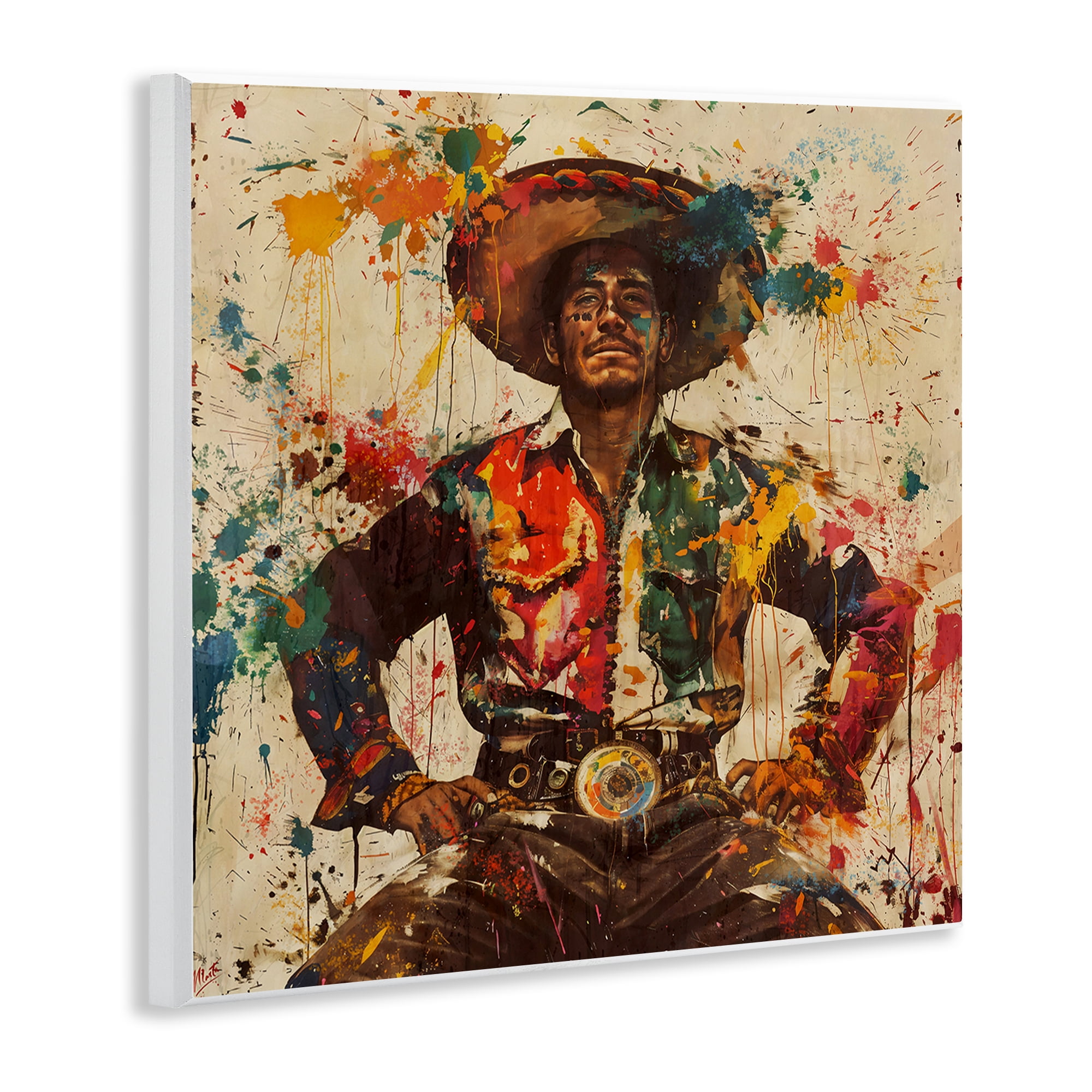 Stupell Industries El Mexicano with Paint Splatters Wall Plaque Art, design by Marta Wiley