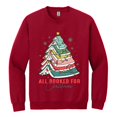 thumbnail image 3 of All Booked for Christmas Sweatshirt, Book Tree Shirt for Book Lovers, Bookworm Holiday Sweatshirt, 3 of 5