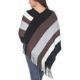 thumbnail image 3 of White Mark Poncho en Tricot à Franges pour Femme, Taille Unique, 3 of 5
