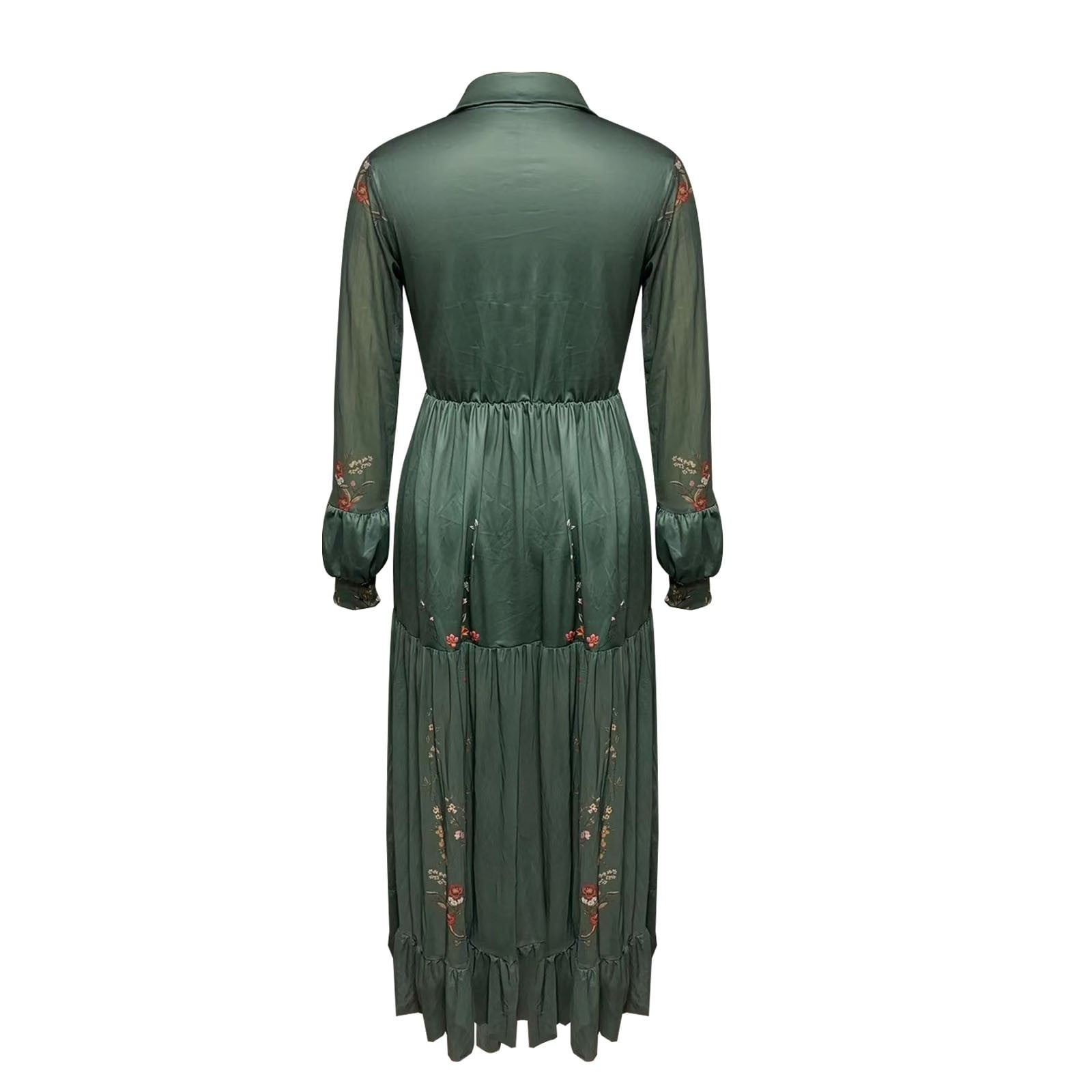 HSHMT Skirt Suits for Women Women's Vintage er Long Dress Sexy V Neck Long Sleeve Fall Casual Maxi Dress