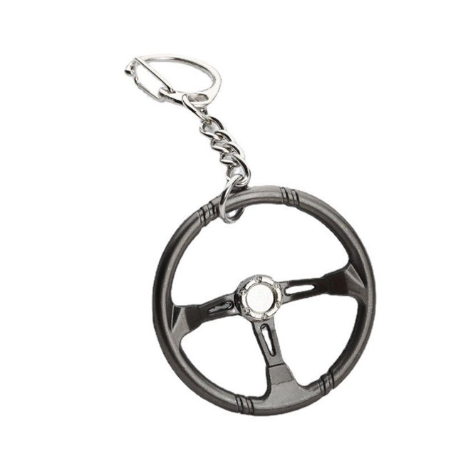 CSChome Porte-Clés Sans Bavure en Alliage de Zinc Forme de Volant de Voiture