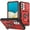 Red+Black, variant on Rugged for Samsung Galaxy A23 5G Case with Camera Lens Sliding Cover Protective Phone Case with Rotated Ring Holder Stand, Heavy Duty Shockproof Protection Case for Samsung Galaxy A23 5G, Green