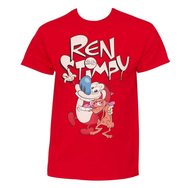 Nickelodeon - Ren And Stimpy Cartoon Men's Red T-Shirt-Small - Walmart ...