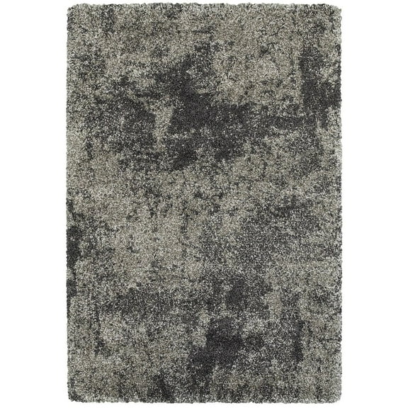 Oriental Weavers Henderson Shag Area Rug - 5503Z - 3'10" x 5'5" - in Grey/ Charcoal - Plush Soft Shag, Modern Style, Stain Resistant, Cushion Feel, Entrway, Bedroom Rug