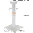 thumbnail image 2 of White 34 Inch Cat Scratching Post for Indoor Cats, Heavy Duty Tall Cotton Rope Cat Scratcher with Hanging Ball, Extra Large Climbing Post for Adult Cats, Sturdy Base, 2 of 10