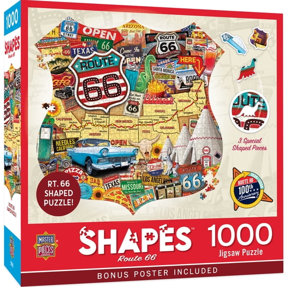 MasterPieces 1000 Piece Jigsaw Puzzle - Route 66 - 27"x27"