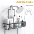 thumbnail image 4 of TINANA Shower Caddy over Shower Head: Stainless Steel Bathroom Organizer for Shampoo with Soap Holder, Hooks, Toothbrush Holder- Black, 4 of 6