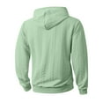 thumbnail image 4 of Quarter Zip Hoodie Men Cable Knit Zipper Hooded Long Sleeve Sweatshirt Men's Casual Solid Color Sweatshirts Mint Green L, 4 of 4
