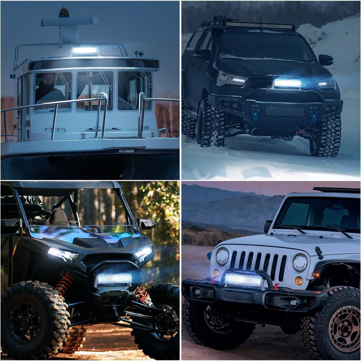 Nilight 13.5-Inch Triple Row LED Light Bar, White Spot/Flood Combo Beam, Waterproof Off-Road & Marine Deck Lighting