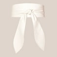 thumbnail image 1 of Xiao Hua Cinturón ancho envolvente con nudo para mujer (blanco), 1 of 4