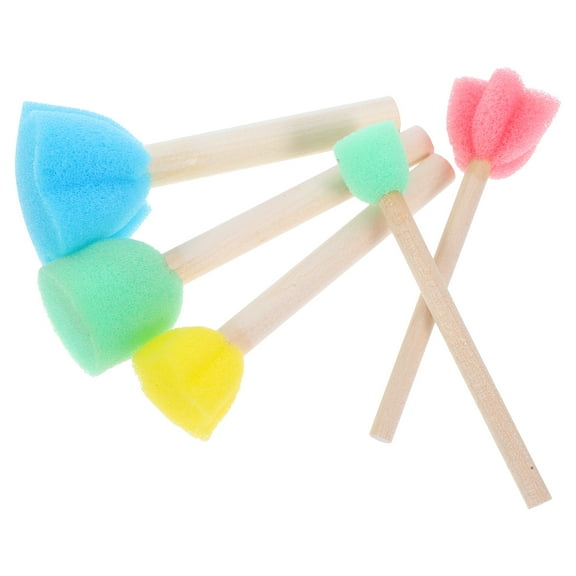 Raindrops 5Pcs Sponges Brush Set Sponge Foam Brushes Painting Stamps Paint Sponges Acrylic Painting Tools for Kids Crafts