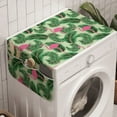 thumbnail image 1 of Flamingo Washing Machine Organizer, Repetitive Summer Tropical Bird Palm Trees Leaves Illustraiton, Anti-slip Fabric Top Cover for Washer and Dryer, Pink Emerald, by Ambesonne, 1 of 1