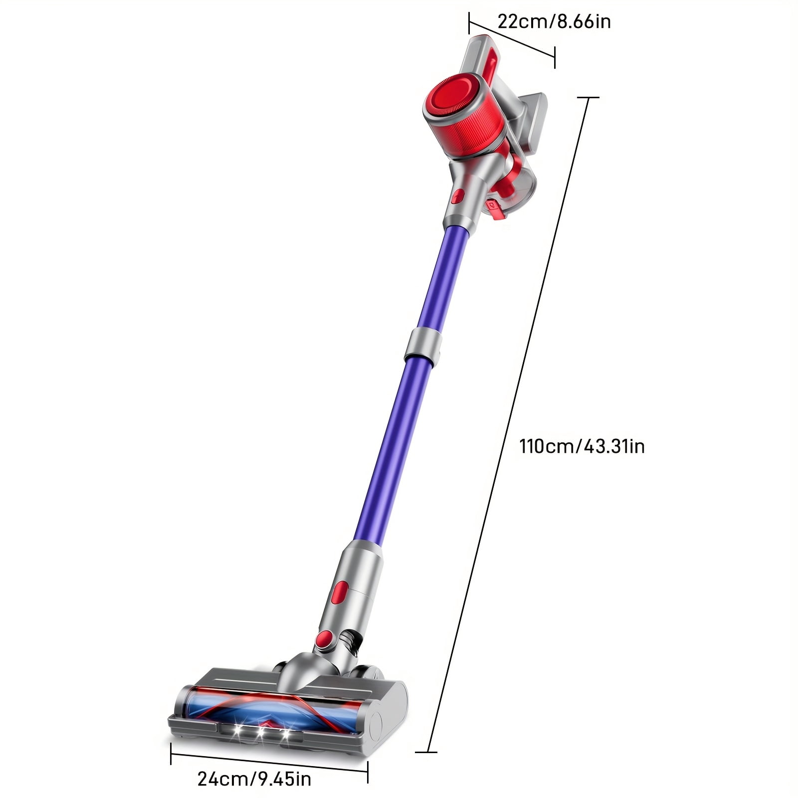 Cordless Vacuum Cleaner for Home - Powerful, Max 65Kpa Stick Vacuums Lightweight with Detachable Battery Display, Max 45Mins Runtime, 8in 1 Handheld Vacuum for Hardfloor & Carpets Pet Hair.