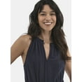 thumbnail image 3 of Time and Tru Women's Sleeveless Double Cloth Dress, Sizes XS-XXXL, 3 of 4