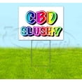 thumbnail image 1 of Rainbow V2 Cbd Slushy (18" X 24") Yard Sign, Includes Metal Step Stake, 1 of 6