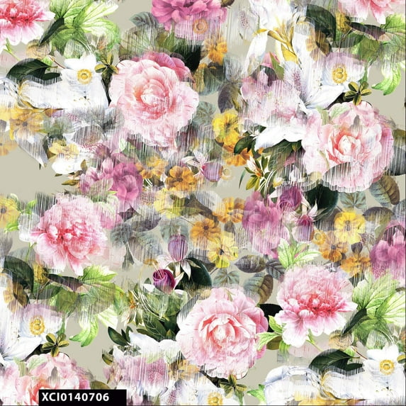 FREE SHIPPING!!! Blurred Flower Pattern 100% Cotton Quilting Fabric for DIY Projects by 105 YARDS - (Sage,Blush, Pink, Green and Gold) - PRINT FABRIC