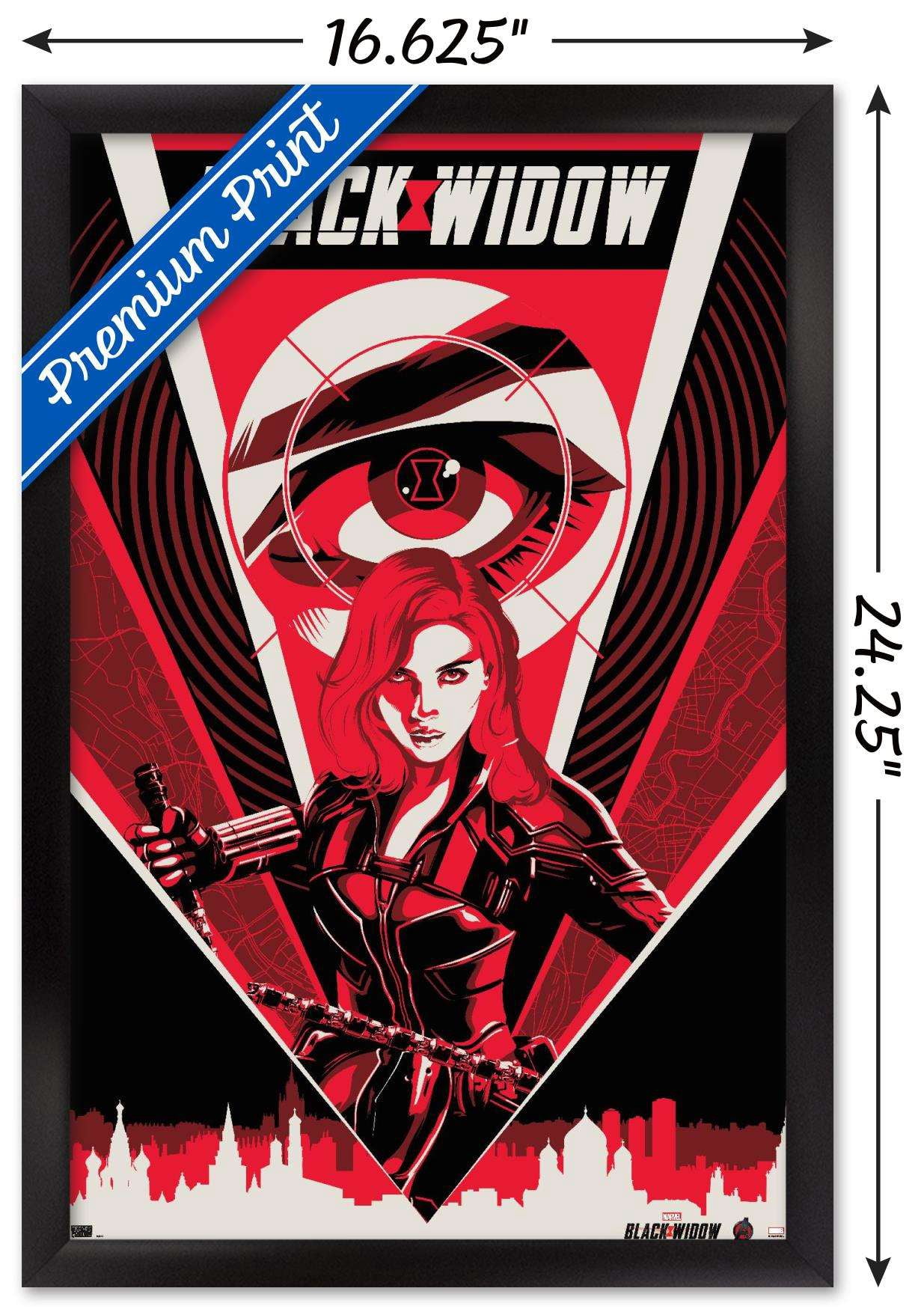Marvel Cinematic Universe - Black Widow - Eye Wall Poster, 14.725" x 22.375", Framed