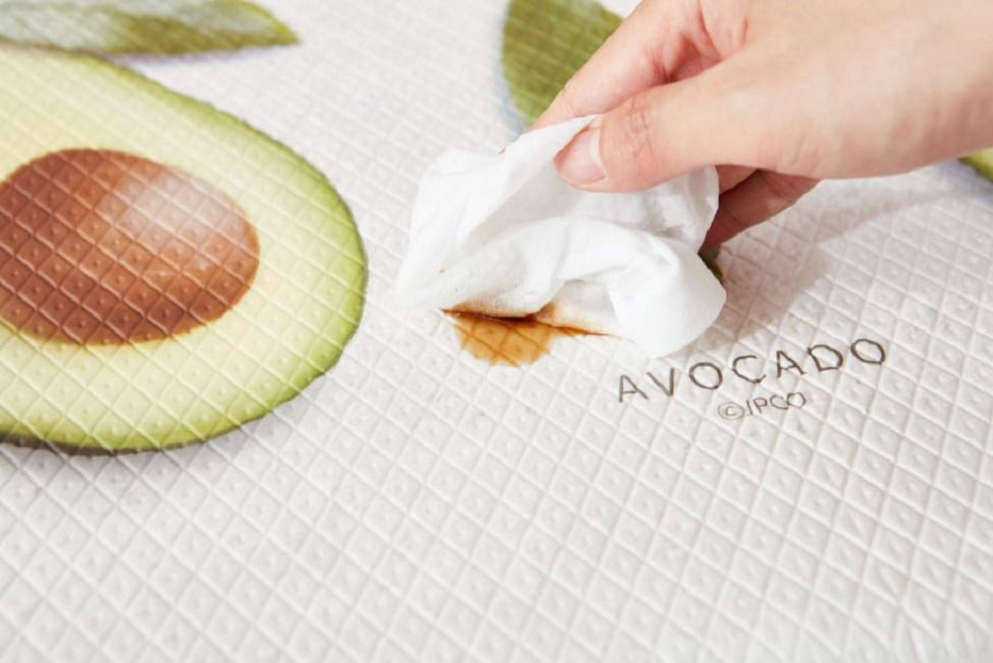 Avocado design double-sided kitchen foot mat, anti-fatigue, non-slip, ergonomically comfortable, waterproof in L size