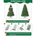 thumbnail image 4 of IDEALHOUSE, 9FT, Green Christmas Tree. Pre-Installed Multicolor Bulbs, Full Fraser Fir, Hinged Branches, Metal Stand. Indoor Holiday Decor for Home, Office, Entryway., 4 of 8