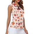 thumbnail image 4 of Whosucclay Maple Leaf Notes Women's Sleeveless Golf Shirts for Womens, Comfortable Soft Womens Golf Shirt for Tennis Athletic XS - 2XL, 4 of 7