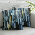 thumbnail image 3 of Nawypu  Abstract Art Cozy Pillowcase Cushion Cover, Modern Watercolor Stripes Teals Decorative Throw Pillows Covers Outdoor Pillow Case for Home Office Dorm Sofa Picnic Car, 3 of 5
