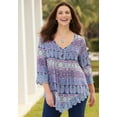 thumbnail image 5 of Catherines Women's Plus Size Lace Trim Gauze Blouse, 5 of 5