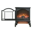 thumbnail image 6 of DEALTOPS 17.52'' Electric Fireplace Heater Stove, Realistic Adjustable Flame Effect Stove, Antique Black, 6 of 8