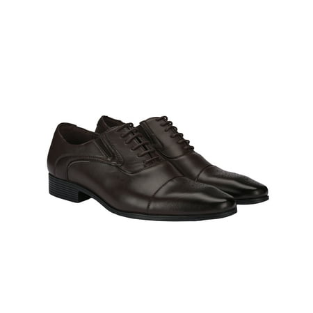 

Ymiytan Men Dress Shoes Wingtips Brogues Business Oxford Shoe Office Lightweight British Lace Up Flats Brown 6