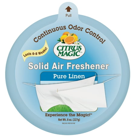 Citrus Blackberry - Citrus Magic Solid Air Freshener Pure Linen, Pack of 3, 8-Ounces Each