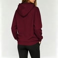 thumbnail image 4 of Zip Up Hoodies for Women Fall Winter Casual Sweatshirts Zipper Oversized Lightweight Cute Jackets with Pockets Wine 3XL, 4 of 6