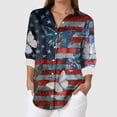 thumbnail image 2 of Leey-World 4th Of July Button Down Shirts for Women 250 Years 1776-2026 250th Birthday Eagle Liberty Bell T-Shirt(Dark Blue,S), 2 of 6