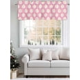 thumbnail image 4 of Retro Daisy Valances for Windows White Floral Pink Backdrop Kitchen Valance Curtain Rod Pocket Small Curtains for Cafe Bathroom Laundry Basement 60" x 18", 4 of 8