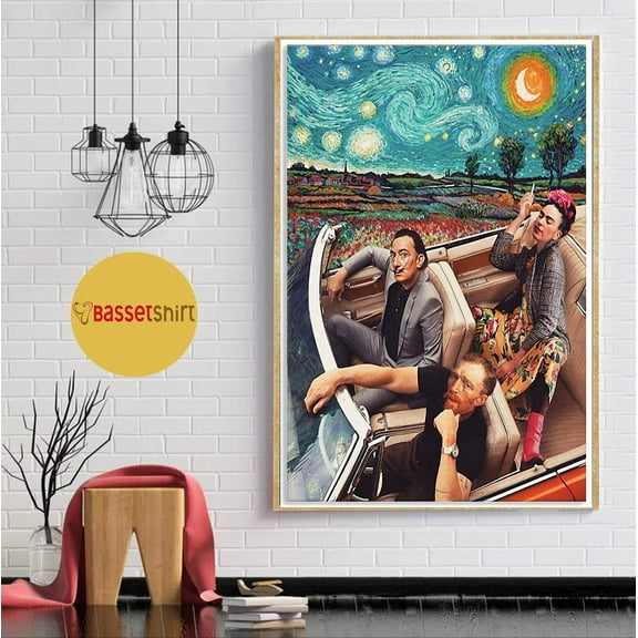 Frida Kahlo Salvador Starry Night poster 11 x 17 Inch Poster