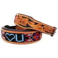 thumbnail image 2 of Large 21''- 25'' Dog Puppy Collar Genuine Cow Leather Padded Canine  60112, 2 of 2