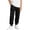 Black, variant on Boys and Girls Casual Jogger Pants, Soft Stretchy Elastic Waist Cuffed Ankle Relaxed Fit Long Pants, School Playground Home Loungewear Bottoms with Side Pockets for Kids 5-15 Years