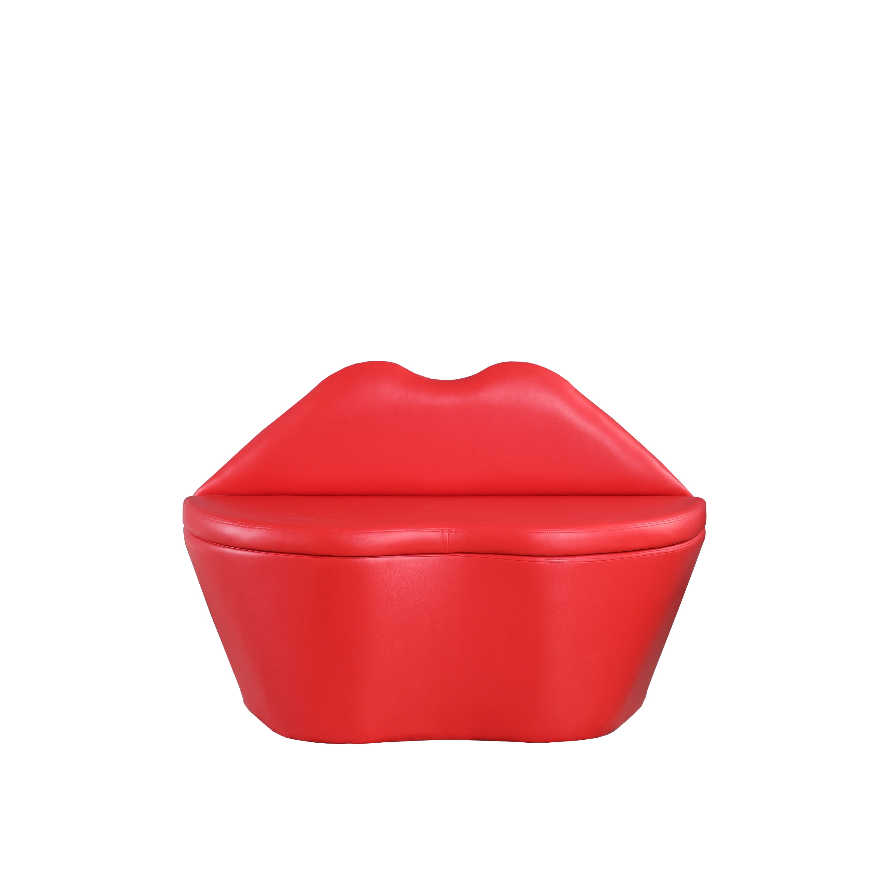 31" in Red Lips Storage Leisure Loveseat Chair