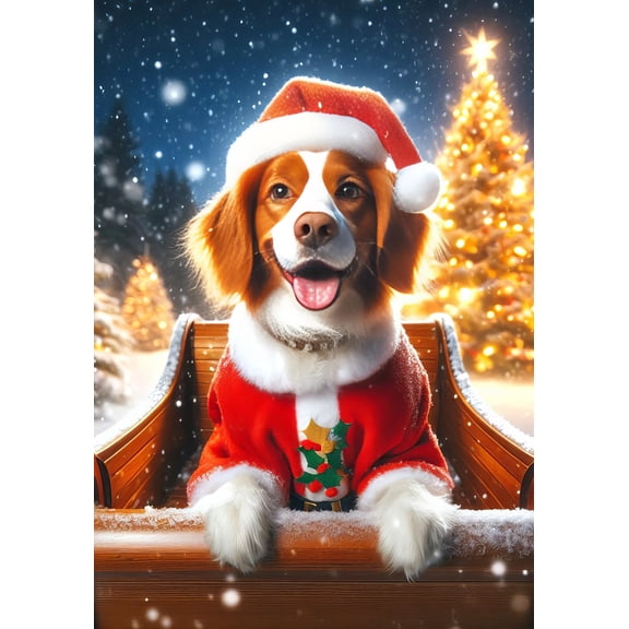 Brittany Spaniel - Best of Breed DCR Christmas Garden Flag 12" x 17"