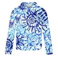 thumbnail image 4 of Sudadera informal con capucha y estampado de teñido anudado y media cremallera para hombre Pompotops oipoqjl52195, 4 of 5